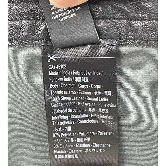 Scotch & Soda MAISON SCOTCH Moto Biker‎ Pants 100% Sheep Leather Size 3 (US6-8) - Picture 14 of 15